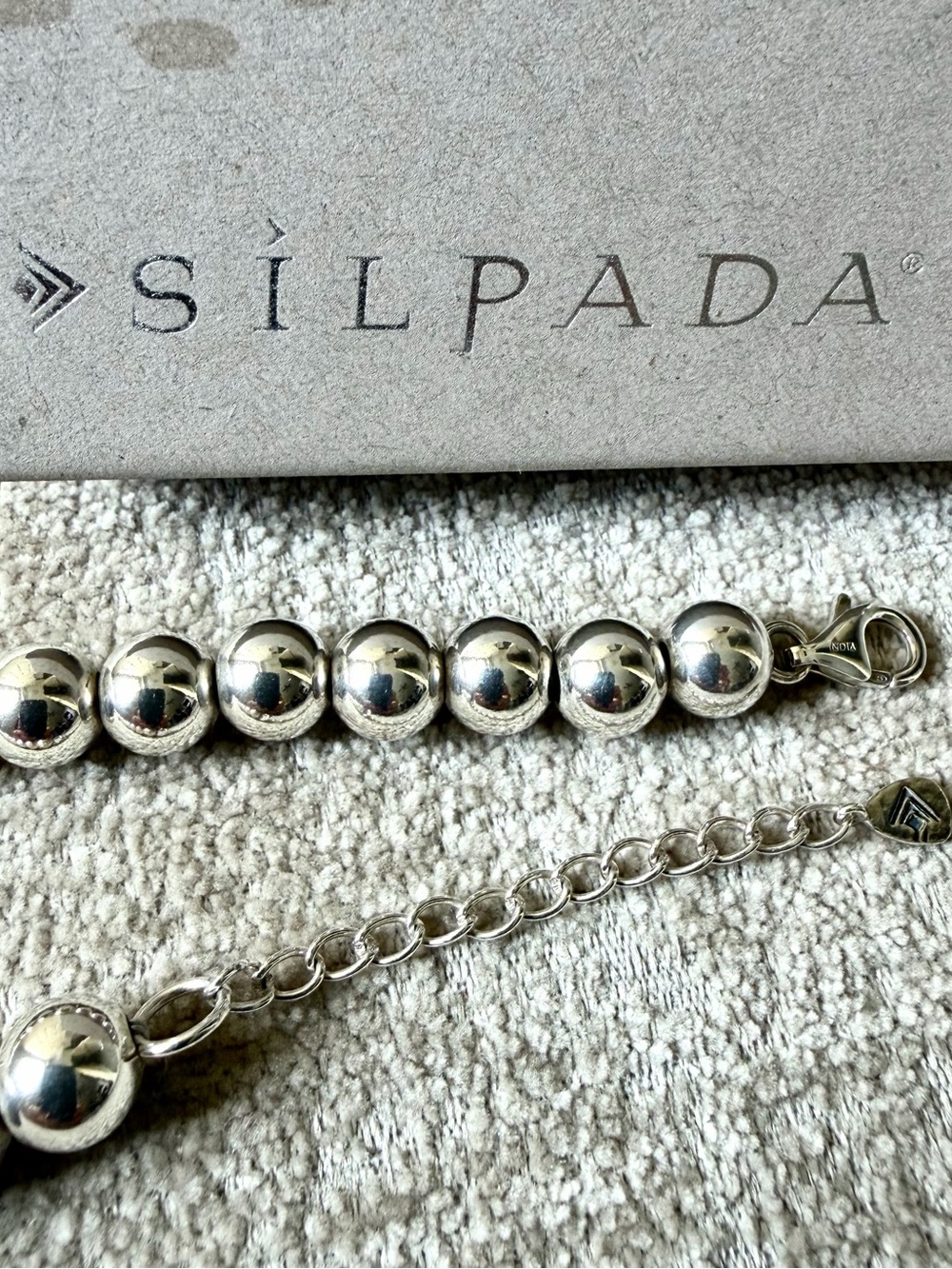 Silpada Bead Ball Polished Silver Necklace - Picture 8 of 9